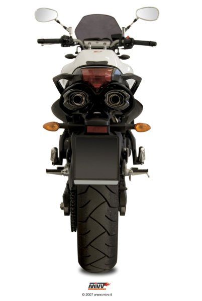 MIVV Suono Steel Black RVS dempers Yamaha FZ6 '04-