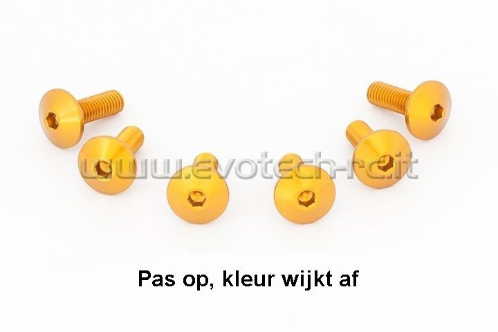 Kuipruitboutjes Evotech aluminium (set) Ducati 848/1098/1198/ MV Agusta F3 '12-'15