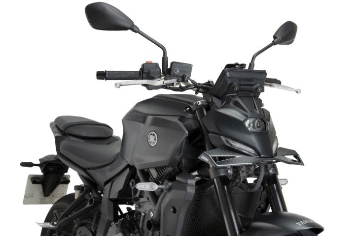 Puig Naked Front Spoiler - Yamaha MT-07 2025-2026 - Zwart / Mat Zwart en meer