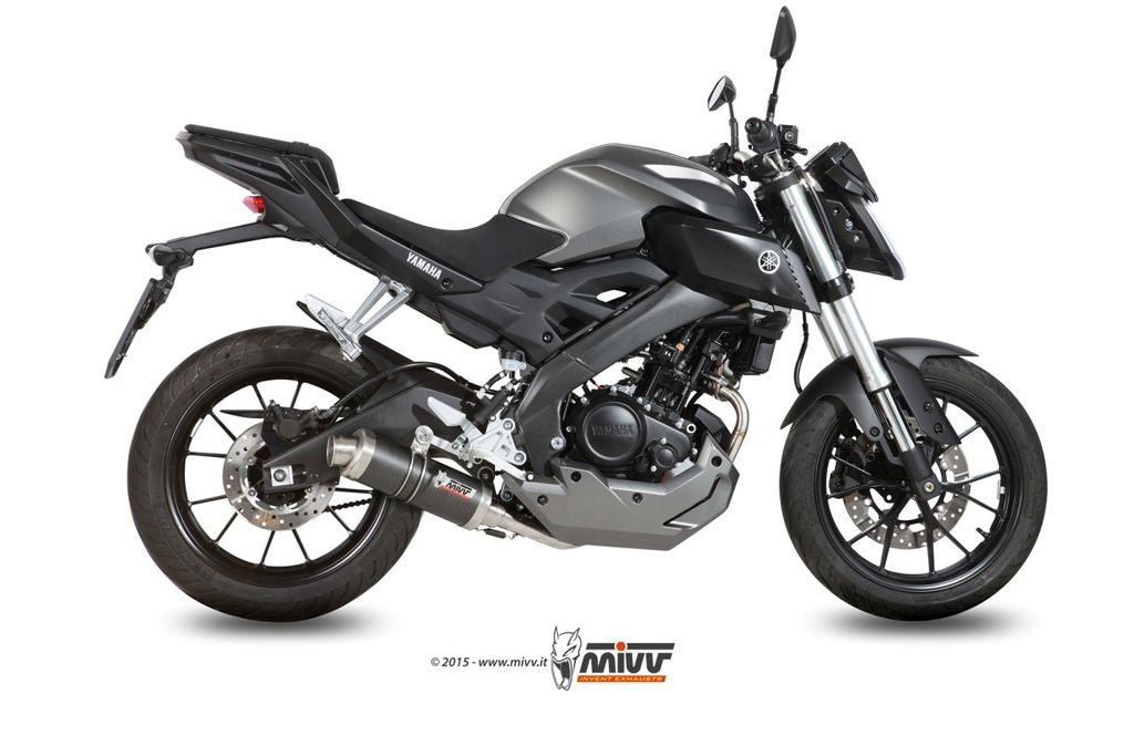 Mivv Compleet 1-1 Systeem Met Carbon Gp Demper Yamaha Mt-125 '15-/ Yzf-R125 '14-