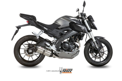 Mivv Compleet 1-1 Systeem Met Suono Steel Black Rvs Demper Yamaha Mt-125 '15-/ Yzf-R125 '14-