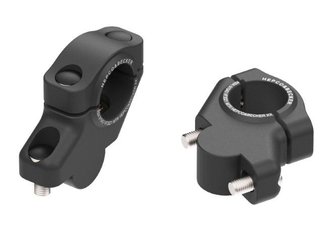 Stuurverhogers offset 30mm/21mm Hepco&Becker Yamaha Tracer 7 / GT / Y-AMT '25- - Zwart / Zilver