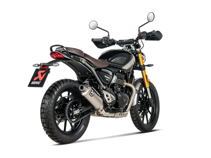 Akrapovič Uitlaat - Triumph Scrambler 400 X 2023-2026 | Speed 400 2023-2026 - Slip-On Line (Titanium) - Motor Accessoires