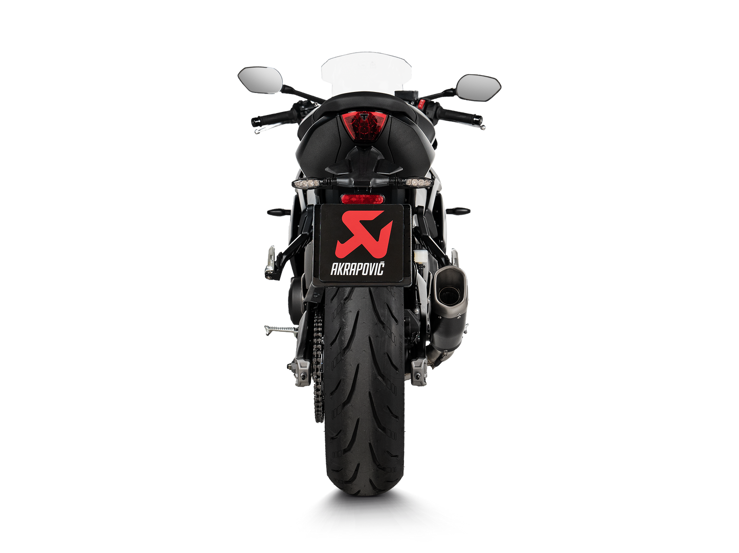 Akrapovič Uitlaat - Triumph Daytona 660 2024-2026 | Tiger Sport 660 2024-2026 | Trident 660 2021-2026 - Racing Line (Titanium) - Motor Accessoires