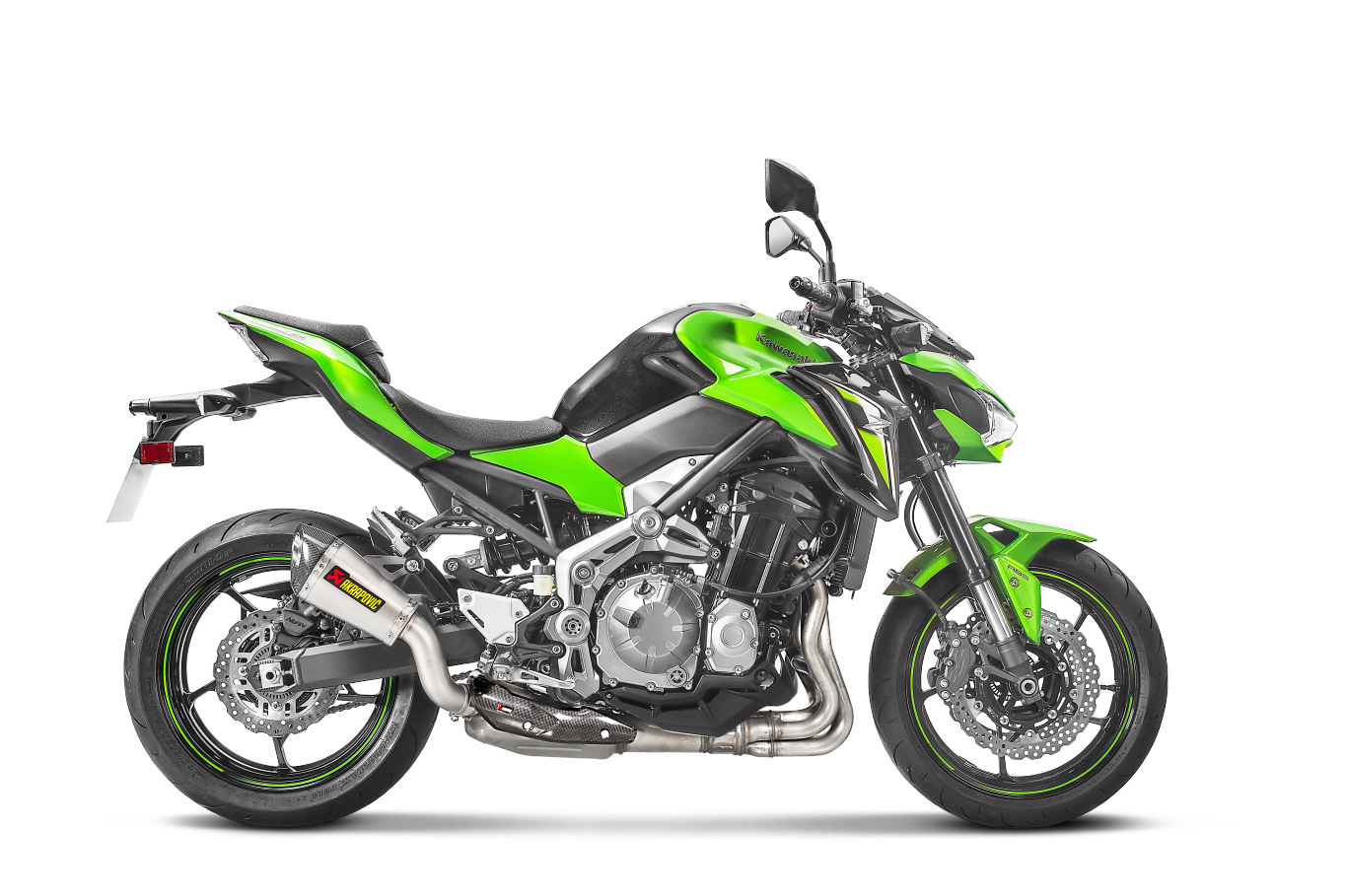 Akrapovič Uitlaat - Kawasaki Z900 2017-2019 | Z900 (A2) 2018-2024 - Slip-On Line (Titanium) - Motor Accessoires