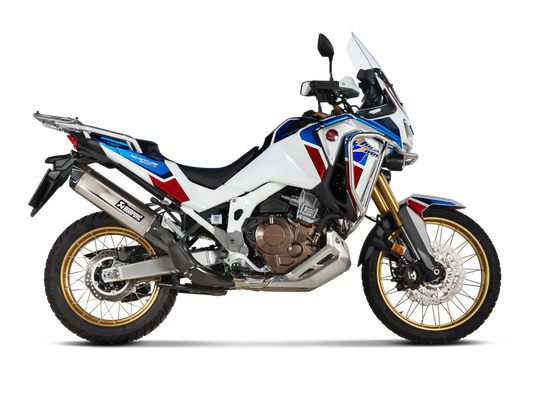 Akrapovic Uitlaat - Motor Accessoires - Honda CRF1100L Africa Twin / Adventure Sports - 2020 t/m 2023 - Slip-On Line (Titanium)