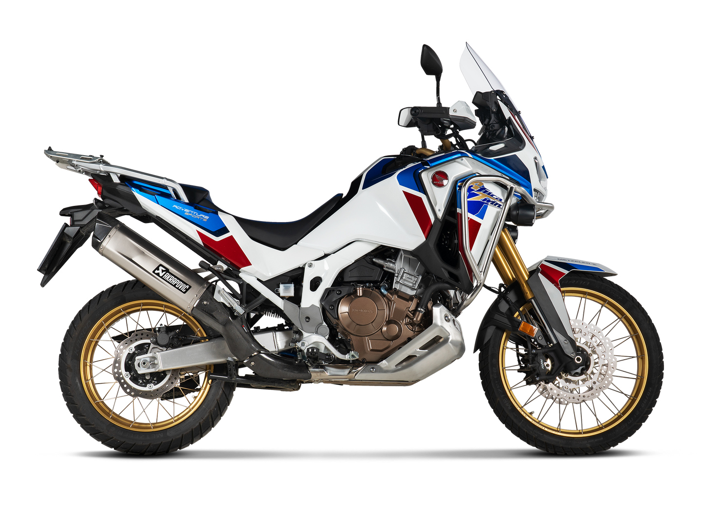 Akrapovič Uitlaat - Honda CRF1100L Africa Twin 2020-2023 | CRF1100L Africa Twin Adventure Sports 2020-2023 - Slip-On Line (Titanium) - Motor Accessoires