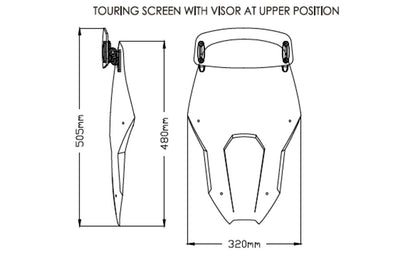 Vervangingsruit Touring Met Opzetruitje Licht Getint Puig Honda Crf1100 '20-