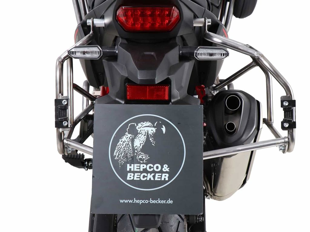 Kofferset Hepco&Becker 'Cutout' Met Rvs Rek En Xplorer Koffers Honda Crf 1100 L Africa Twin '19-23