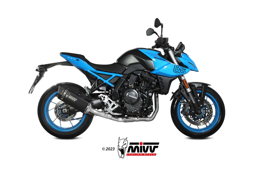 Mivv Compleet Systeem Met Sr-1 Zwart Rvs Demper Suzuki Gsx-8S '23-'24