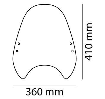 Windscherm model Basic licht getint Puig