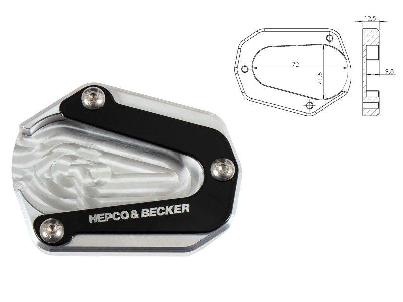 Zijstandaard Vergroter Hepco&Becker Triumph Tiger 900 Rally / Rally Pro '21-'23 (Vergelijk Vorm!)