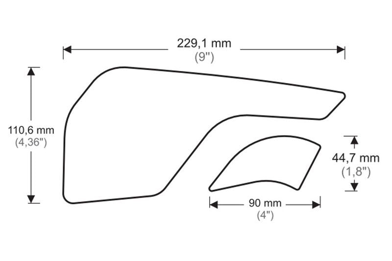 Tank Protector/Grip Stickers Zwart Puig Triumph Tiger 1200 Modellen
