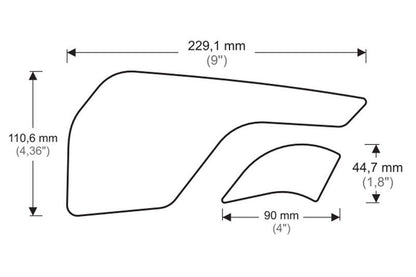 Tank Protector/Grip Stickers Zwart Puig Triumph Tiger 1200 Modellen