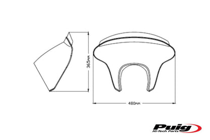 Stuurkuipje Batwing Sml Sport Puig Bmw R18 '20- Licht Getint