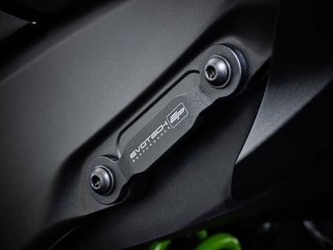 Afdekplaatjes duo voetsteunen links Evotech Performance Kawasaki ZX10-R ’11-15