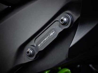 Afdekplaatjes duo voetsteunen links Evotech Performance Kawasaki ZX10-R ’11-15