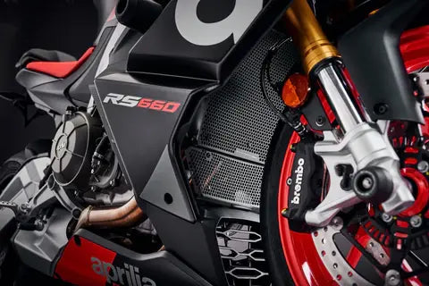 Radiator / Uitlaatbochten Cover Set Zwart Evotech Performance Aprilia Rs660 '25-