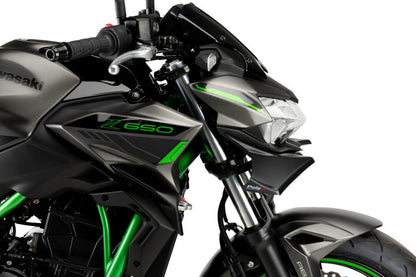 Puig Naked Front Spoiler - Kawasaki Z650 2020-2026 | Z650S 2026 - Carbon Look / Mat Zwart