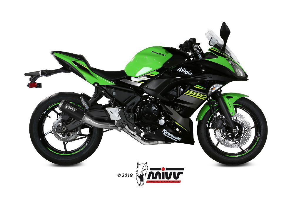 Mivv Systeem Met Mk3 Black Rvs Kawasaki Ninja 650 / Z650 '17-22 (1 Lambda)