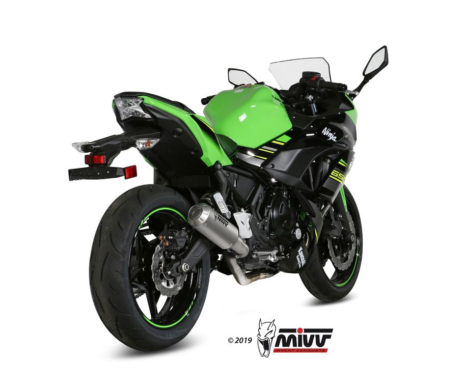 Mivv Systeem Met Mk3 Rvs Kawasaki Ninja 650 / Z650 '23- (2 Lambdas)