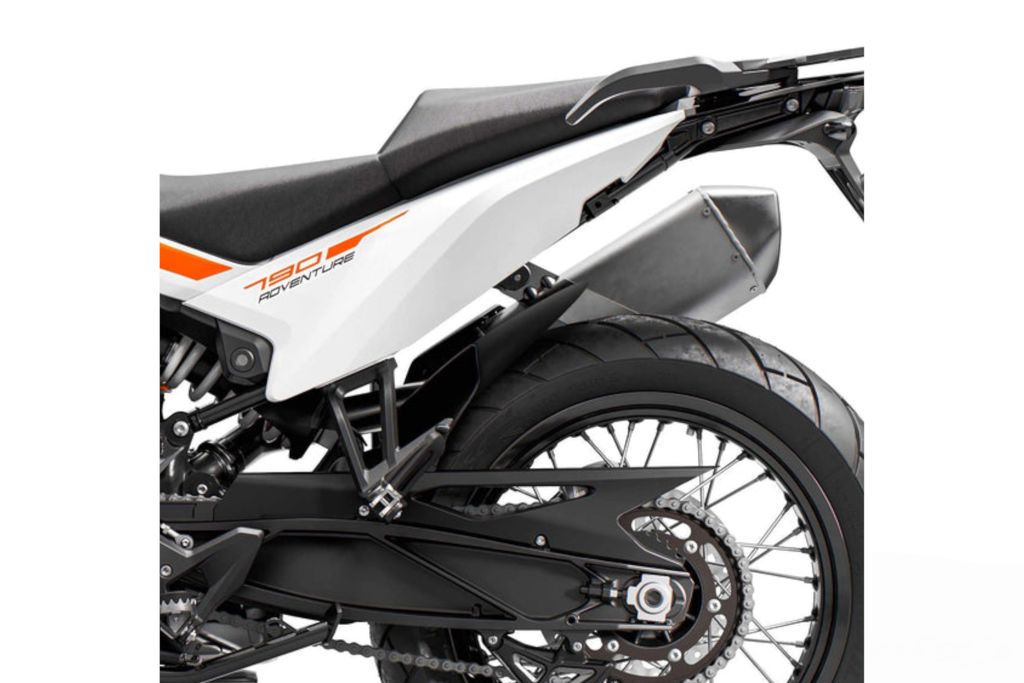Achterspatbord verlenger mat zwart voor het originele spatbord KTM 790 / 890 Adventure