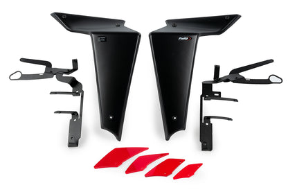 Puig Downforce Zijspoilers - Yamaha MT-09 2021-2023 | MT-09 SP 2021-2023 - Zwart / Rood en meer