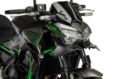 Puig Naked Front Spoiler - Kawasaki Z650 2020-2026 | Z650S 2026 - Carbon Look / Mat Zwart