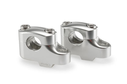 Puig Pullback Stuurverhogerset - BMW G310R 2021-2026 | Honda CB750 Hornet 2023-2026 en meer - 25 × 16 mm - Zwart / Zilver