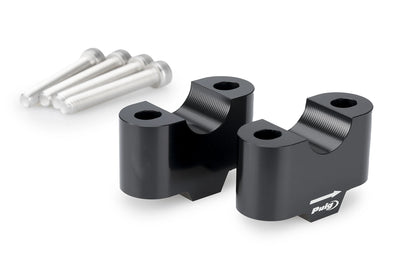 Puig Stuurverhogerset - BMW F750GS 2018-2023 | F800GS 2024-2026 - 20 / 30 mm - Zwart / Zilver
