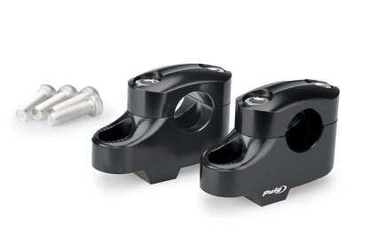 Puig Pullback Stuurverhogerset - BMW F750GS 2018-2023 | F800GS 2024-2026 - 25 × 16 mm - Zwart / Zilver