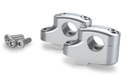 Puig Pullback Stuurverhogerset - BMW F750GS 2018-2023 | F800GS 2024-2026 - 25 × 16 mm - Zwart / Zilver