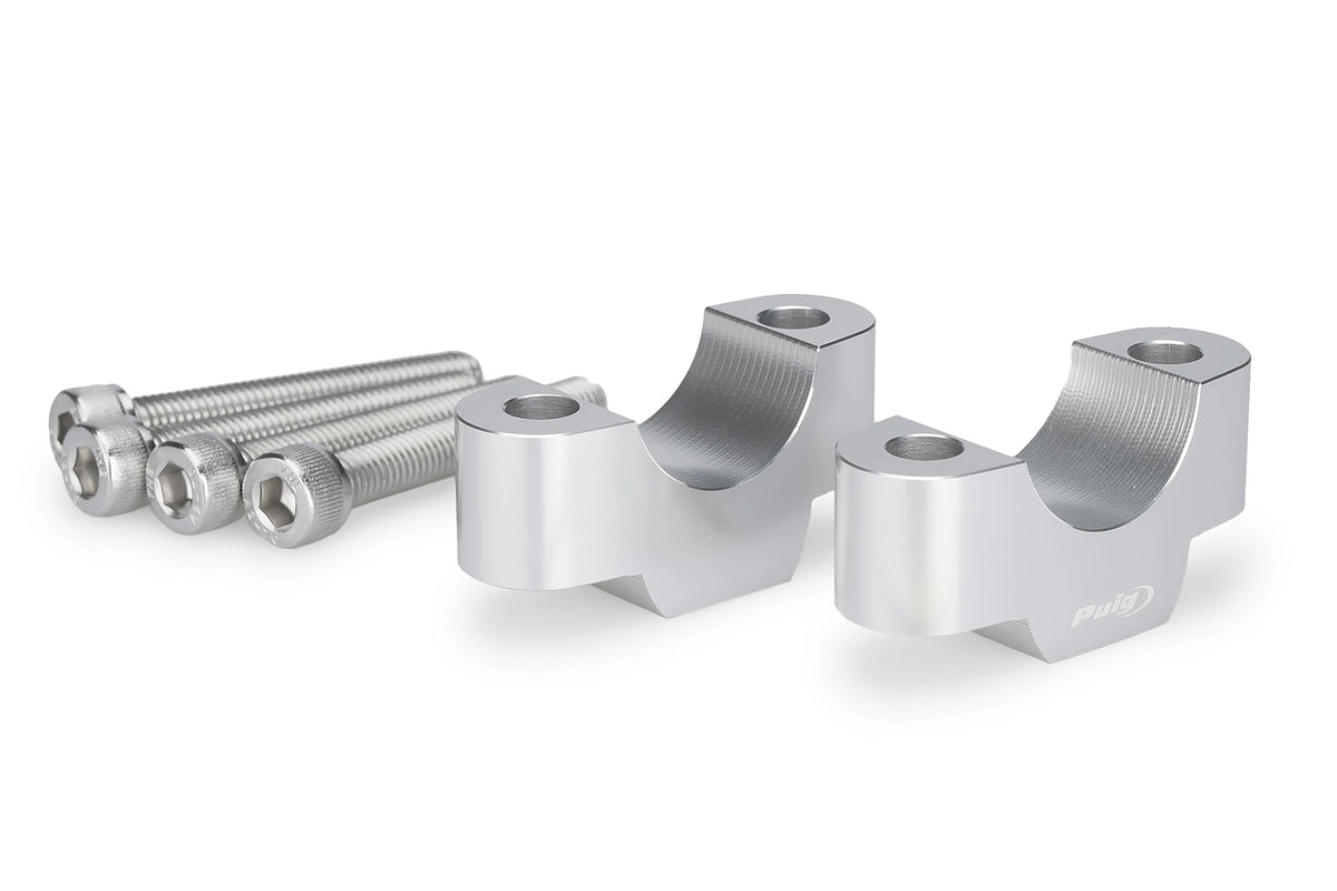 Puig Stuurverhogerset - BMW R12 2024-2026 | R12 nineT 2024-2026 - 20 mm - Zwart / Zilver