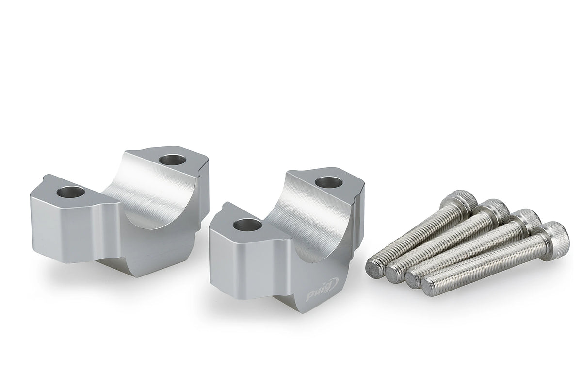 Puig Stuurverhogerset - Yamaha MT-09 2024-2026 | MT-09 SP 2024-2026 - 25 mm - Zwart / Zilver