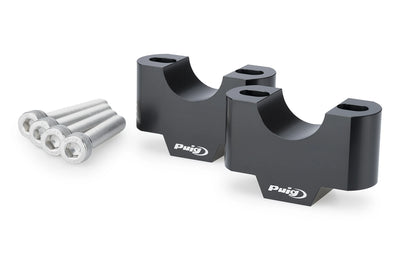 Puig Stuurverhogerset - Triumph Tiger 900 GT / GT Pro / Rally Pro 2024-2026 - 20 / 30 mm - Zwart / Zilver