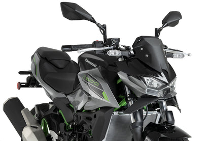 Puig Naked Front Spoiler - Kawasaki Z500 / SE 2024-2026 - Carbon Look / Mat Zwart