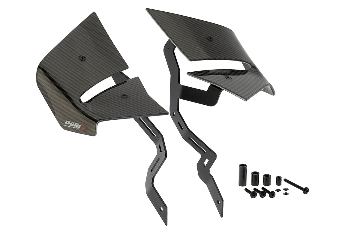 Puig D12 Zijspoilers - Kawasaki Z650 2020-2026 | Z650S 2026 - Zwart / Mat Zwart en meer