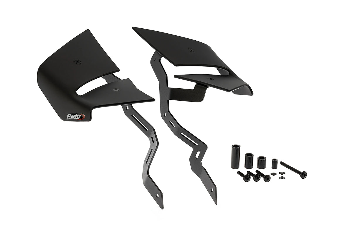 Puig D12 Zijspoilers - Kawasaki Z650 2020-2026 | Z650S 2026 - Zwart / Mat Zwart en meer