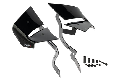 Puig D12 Zijspoilers - Kawasaki Z650 2020-2026 | Z650S 2026 - Zwart / Mat Zwart en meer