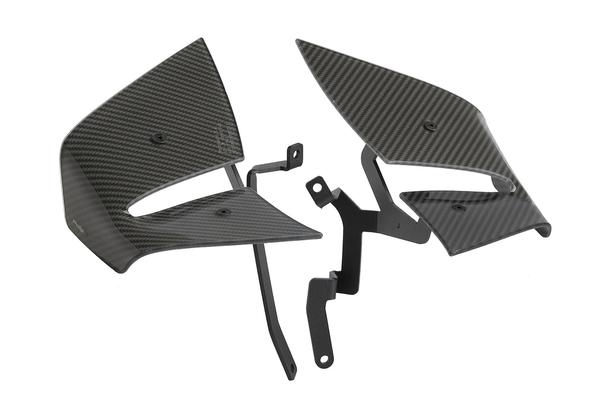 Puig D12 Zijspoilers - Kawasaki Z1100 2025-2026 | Z1100 SE 2025-2026 - Zwart / Mat Zwart en meer