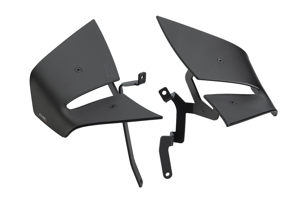 Puig D12 Zijspoilers - Kawasaki Z1100 2025-2026 | Z1100 SE 2025-2026 - Zwart / Mat Zwart en meer