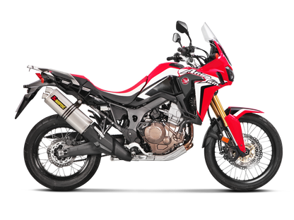 Akrapovič Uitlaat - Honda CRF1000L Africa Twin 2016-2019 | CRF1000L Africa Twin Adventure Sports 2018-2019 - Slip-On Line (Titanium) - Motor Accessoires