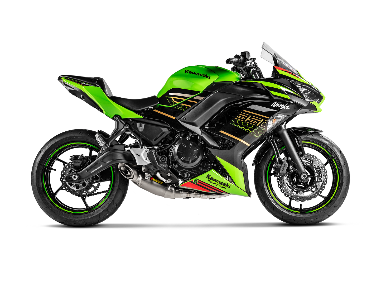Akrapovič Uitlaat - Kawasaki Ninja 650 2017-2026 & meer - Racing Line (Titanium)
