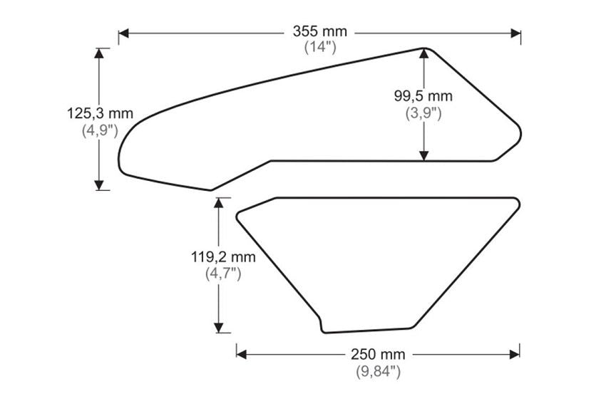 Tank Protector/Grip Stickers Zwart Puig Honda Cbr1000Rr/Sp/Sp2 ’17-