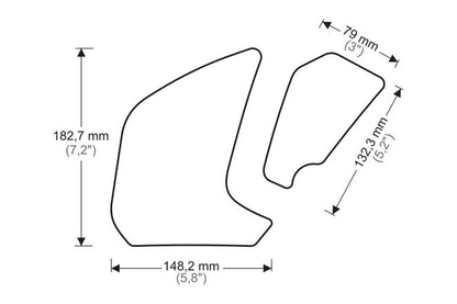 Tank Protector/Grip Stickers Zwart Puig Yamaha Mt-07 ’18-