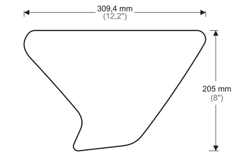Tank Protector/Grip Stickers Zwart Puig Yamaha Xt1200Z Super Ténéré ’12-