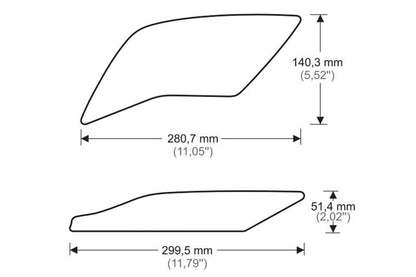Tank Protector/Grip Stickers Zwart Puig Yamaha Yzf-R1 ’15-/R1M ’17-