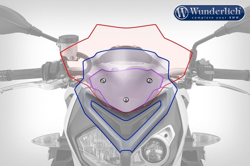 Windshield Sport Bmw S1000R '14-20 Smoked Grey Wunderlich