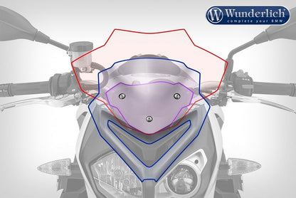 Windshield Sport Bmw S1000R '14-20 Smoked Grey Wunderlich