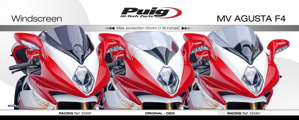 Vervangingsruit Puig Jetstream Mv Agusta F4S '10-/ F4Rr '13-